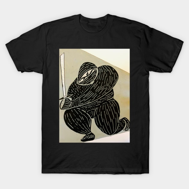 Crouching Ninja T-Shirt by DMcK Designs